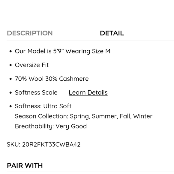 NWT Oversized Cashmere Turtleneck Sweater (Black) - Gentle Herd - Picture 9 of 16